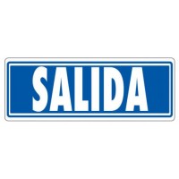 SEÑAL "SALIDA (SIN INDICADOR)" 175X65 PVC GRIS ARCHIVO 2000 6177-07 GS (Espera 4 dias) en Huesoi